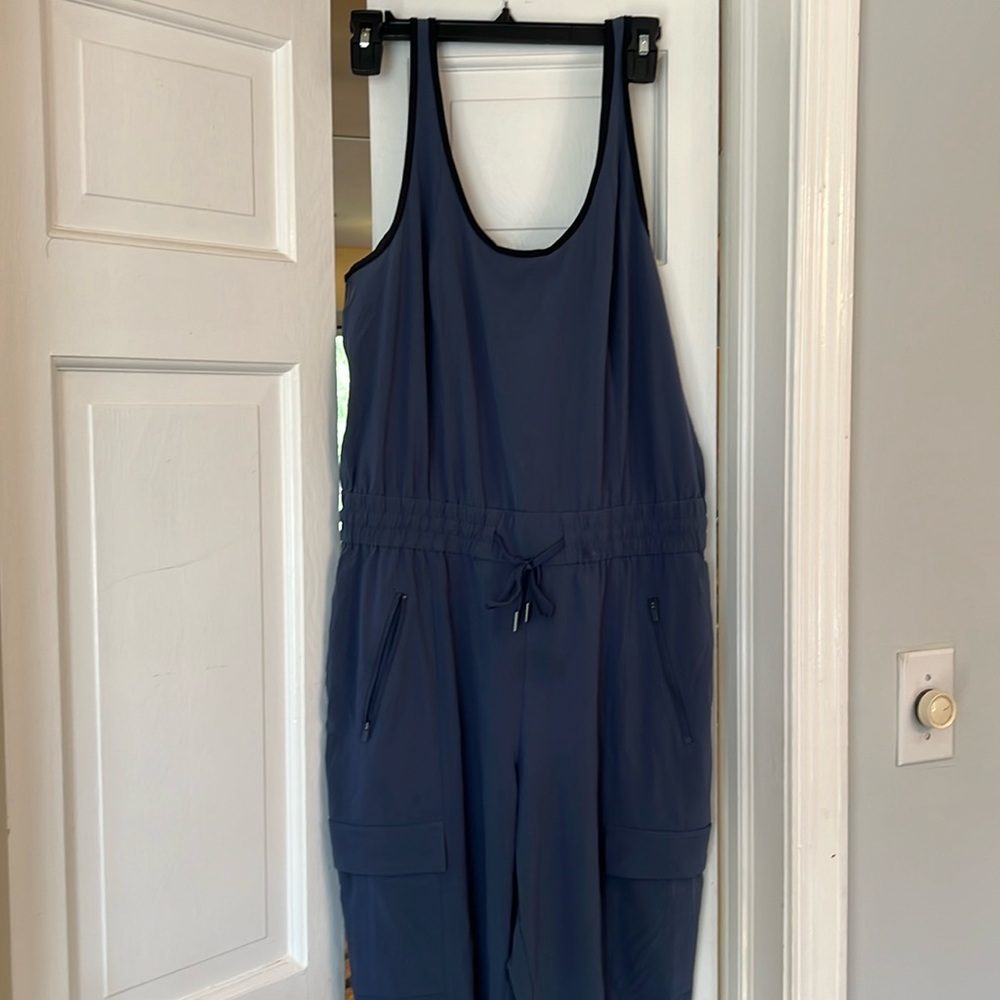 Athleta summer weight tank jumpsuit blue. Size S.
